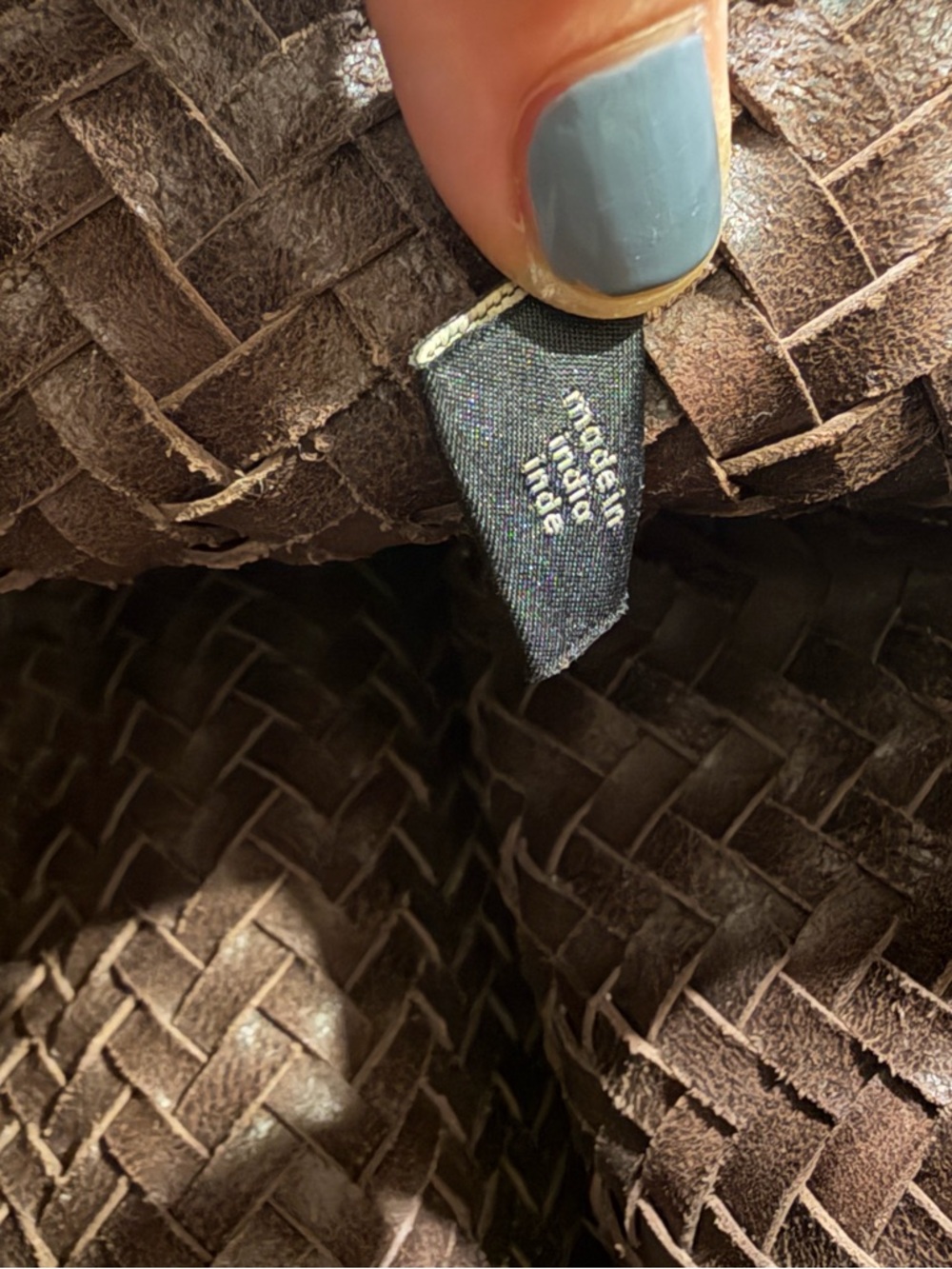 COACH Woven Leather Swing Tote Maple Retail CBF83 $600 - Picture 13 of 14